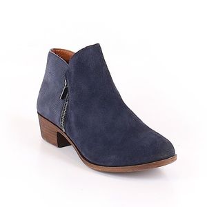 Lucky Brand ankle boots, blue suede/leather.